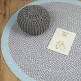 Load image into Gallery viewer, BRENDA BLUE round cotton braided children's rug

