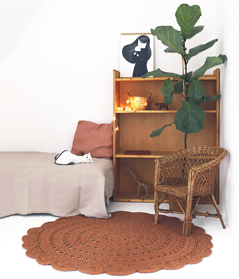 ALMA AMBER hand crochet children's rug