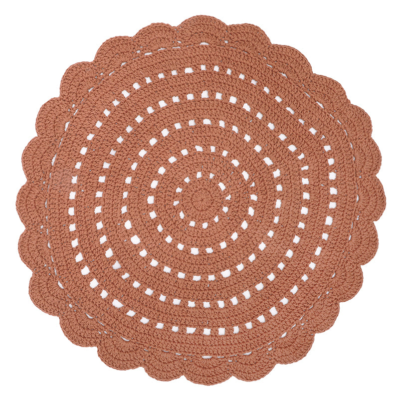 ALMA AMBER hand crochet children's rug