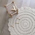 Load image into Gallery viewer, ALMA ECRU hand crochet children's rug
