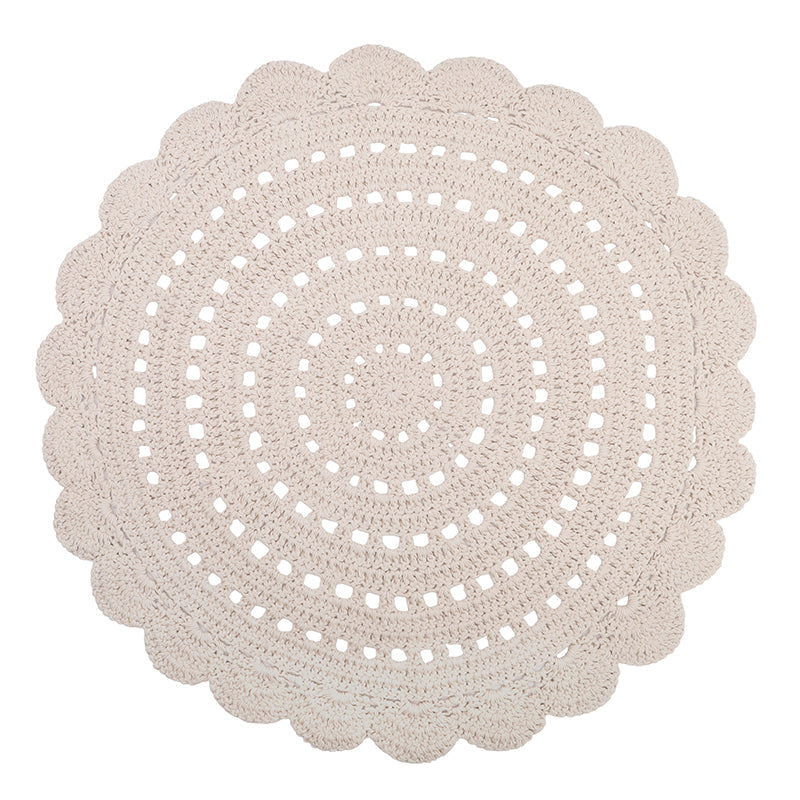ALMA ECRU hand crochet children's rug
