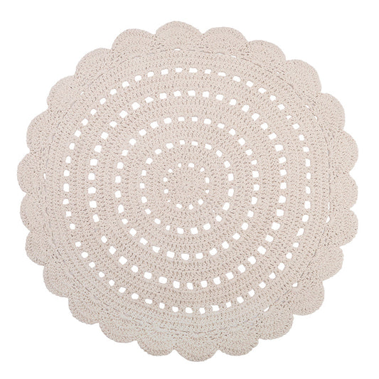 ALMA ECRU hand crochet children's rug
