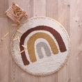 Load image into Gallery viewer, BOHEMIAN RAINBOW  round children's rug with rainbow pattern
