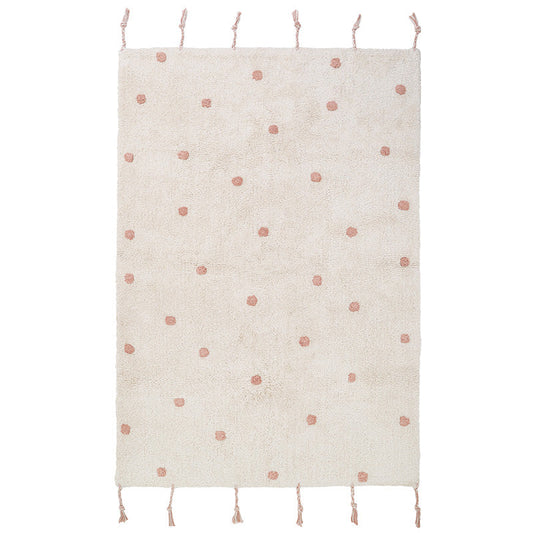 NÜMI Pink nude children's rug with dots