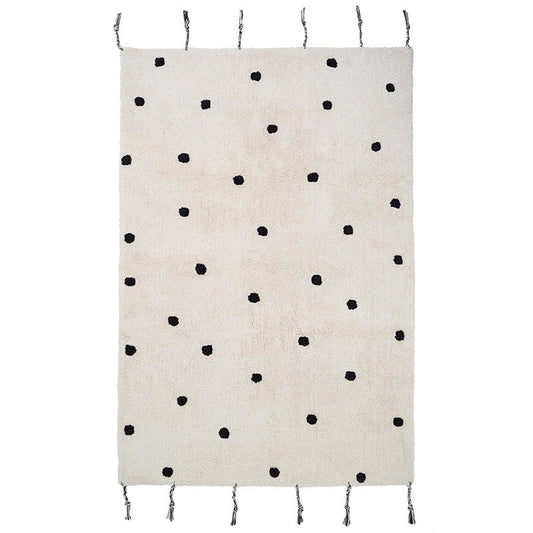 NÜMI Black children's rug with dots