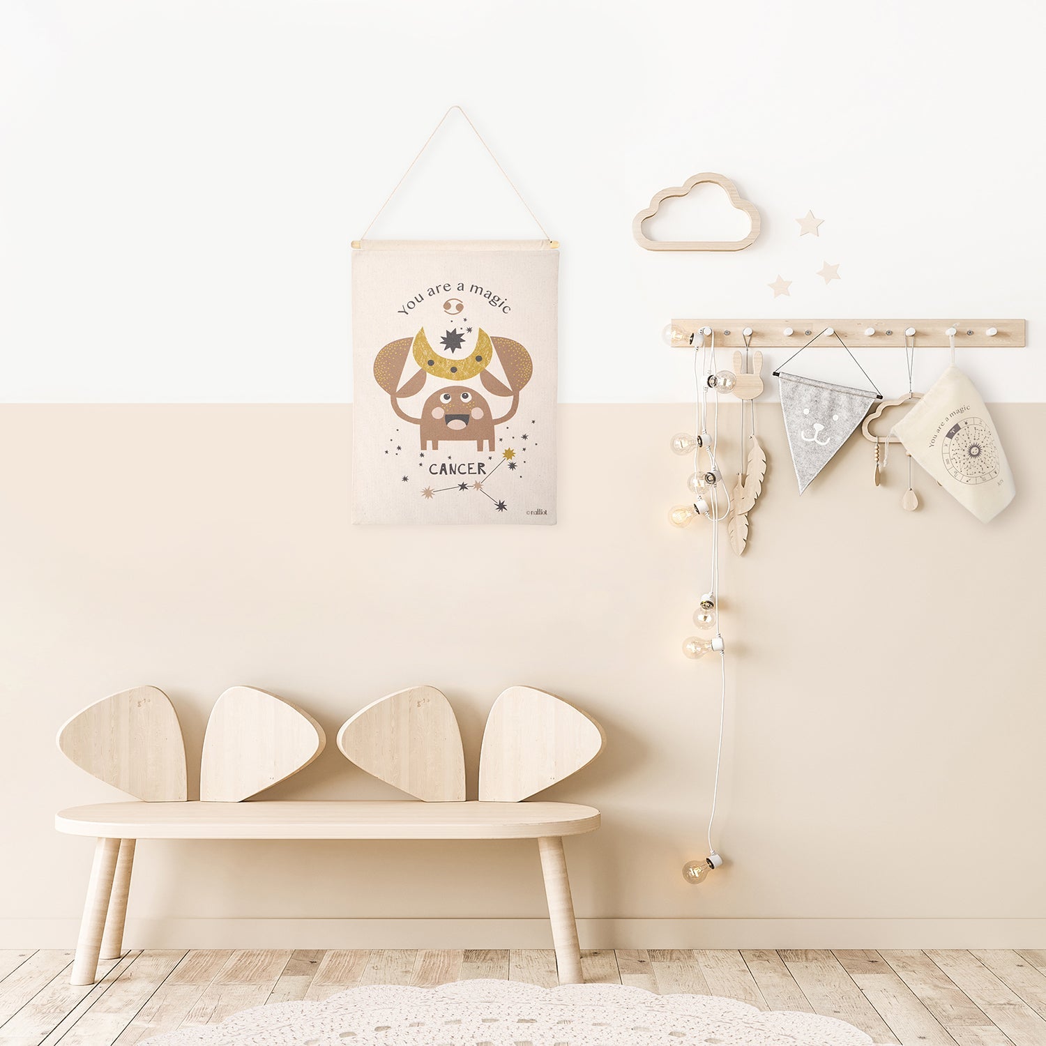 LITTLE CANCER children's wall decoration zodiac sign cancer