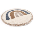 Load image into Gallery viewer, BOHEMIAN RAINBOW BLUE round children's rug with rainbow pattern
