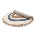 Load image into Gallery viewer, BOHEMIAN RAINBOW BLUE round children's rug with rainbow pattern
