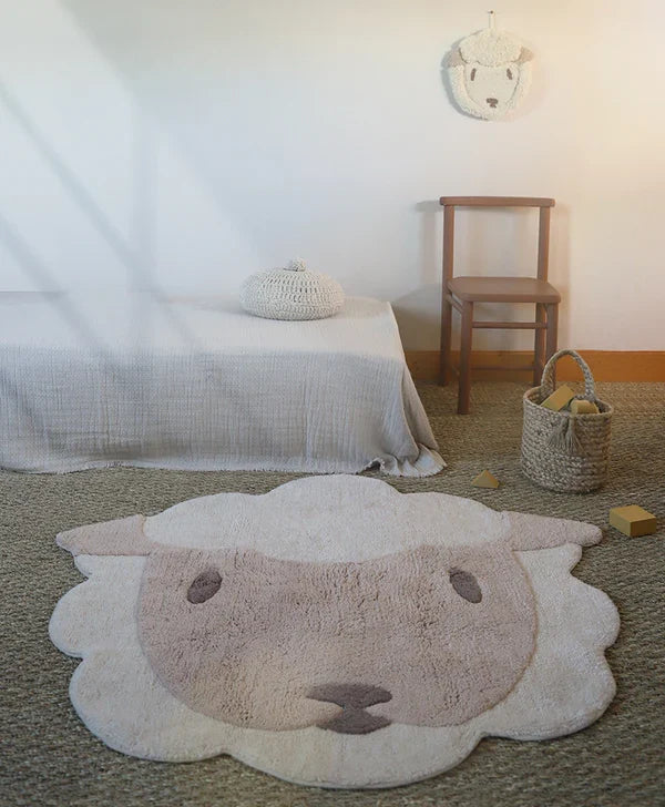 LOLHO little sheep washable cotton children's bedroom carpet