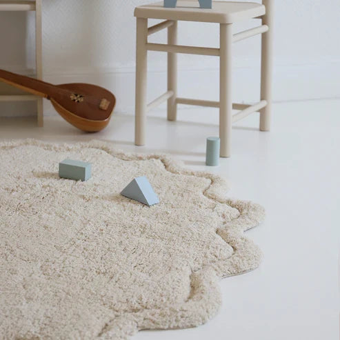 Children's washable cotton mat SWEET APRIL ECRU