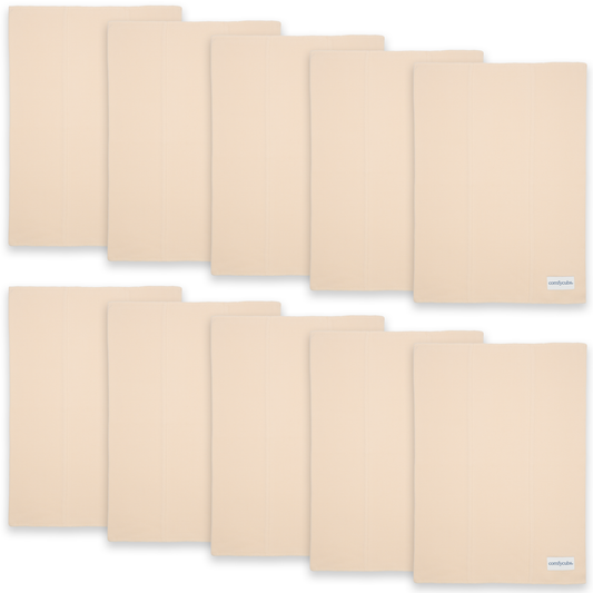 Cotton Burp Cloths in Cream