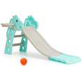 Load image into Gallery viewer, 3-in-1 Kids Slide Baby Play Climber Slide Set with Basketball Hoop
