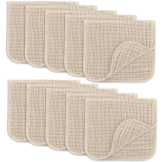 Muslin Burp Cloths in Sand
