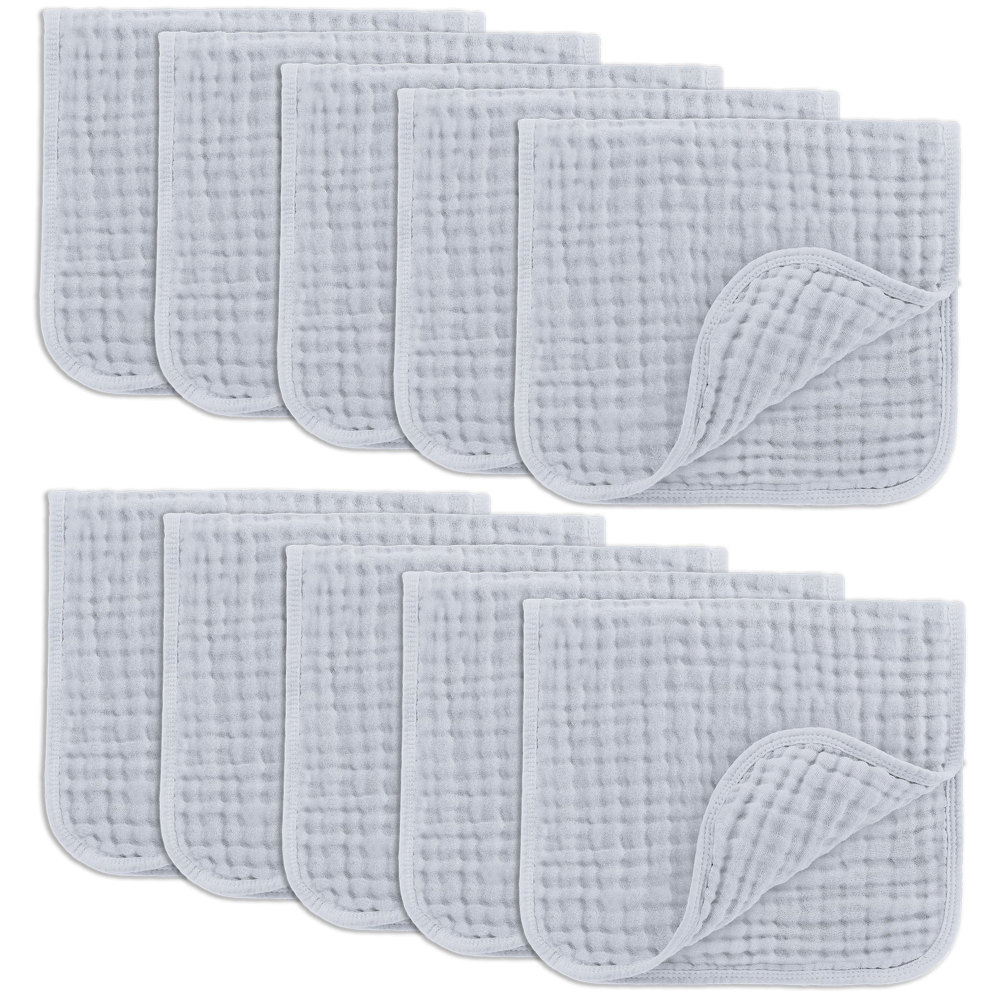 Muslin Burp Cloths  in Slate