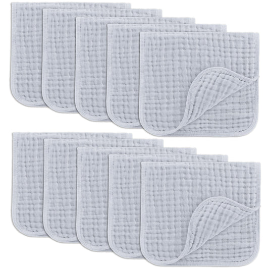 Muslin Burp Cloths  in Slate