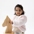 Load image into Gallery viewer, Chenille - Pretty Pink & Ivory Stripe Hooded Jacket
