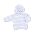 Load image into Gallery viewer, Chenille - Light Blue & Ivory Stripe Hooded Jacket
