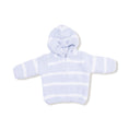 Load image into Gallery viewer, Chenille - Light Blue & Ivory Stripe Hooded Jacket
