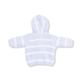 Load image into Gallery viewer, Chenille - Light Blue & Ivory Stripe Hooded Jacket
