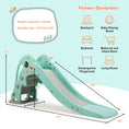 Load image into Gallery viewer, 3-in-1 Kids Climber Slide Play Set with Basketball Hoop and Ball
