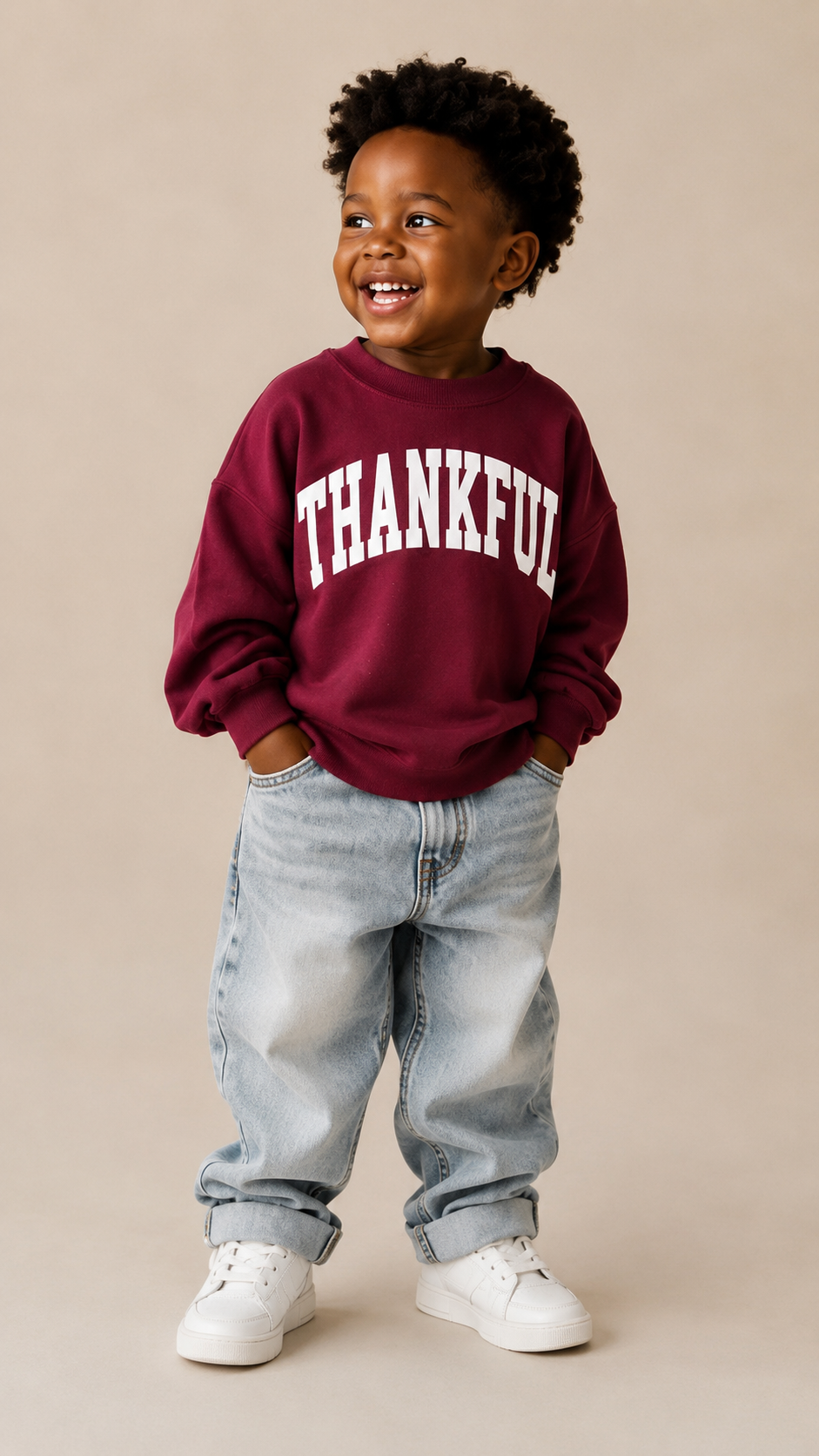 Thankful Varsity Kids Sweatshirt