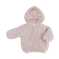 Load image into Gallery viewer, Chenille - Stone Hooded Jacket with Striped Texture
