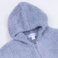 Load image into Gallery viewer, Chenille - Dusty Blue Hooded Romper
