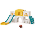 Load image into Gallery viewer, All-in-1 Toddler Slide Playset Playground with Tunnel and Ladder and Basketball
