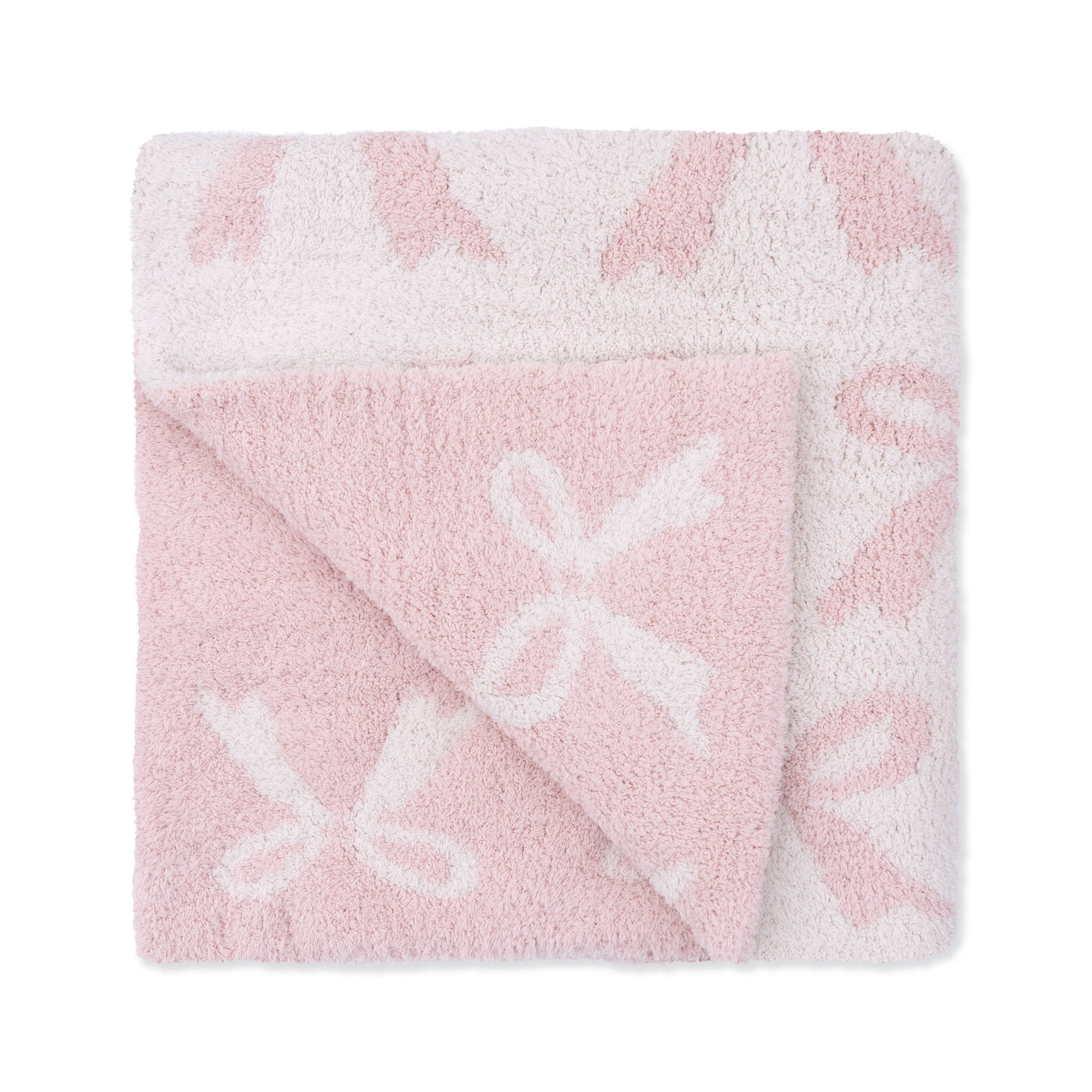 Chenille - Blush Bow Blanket
