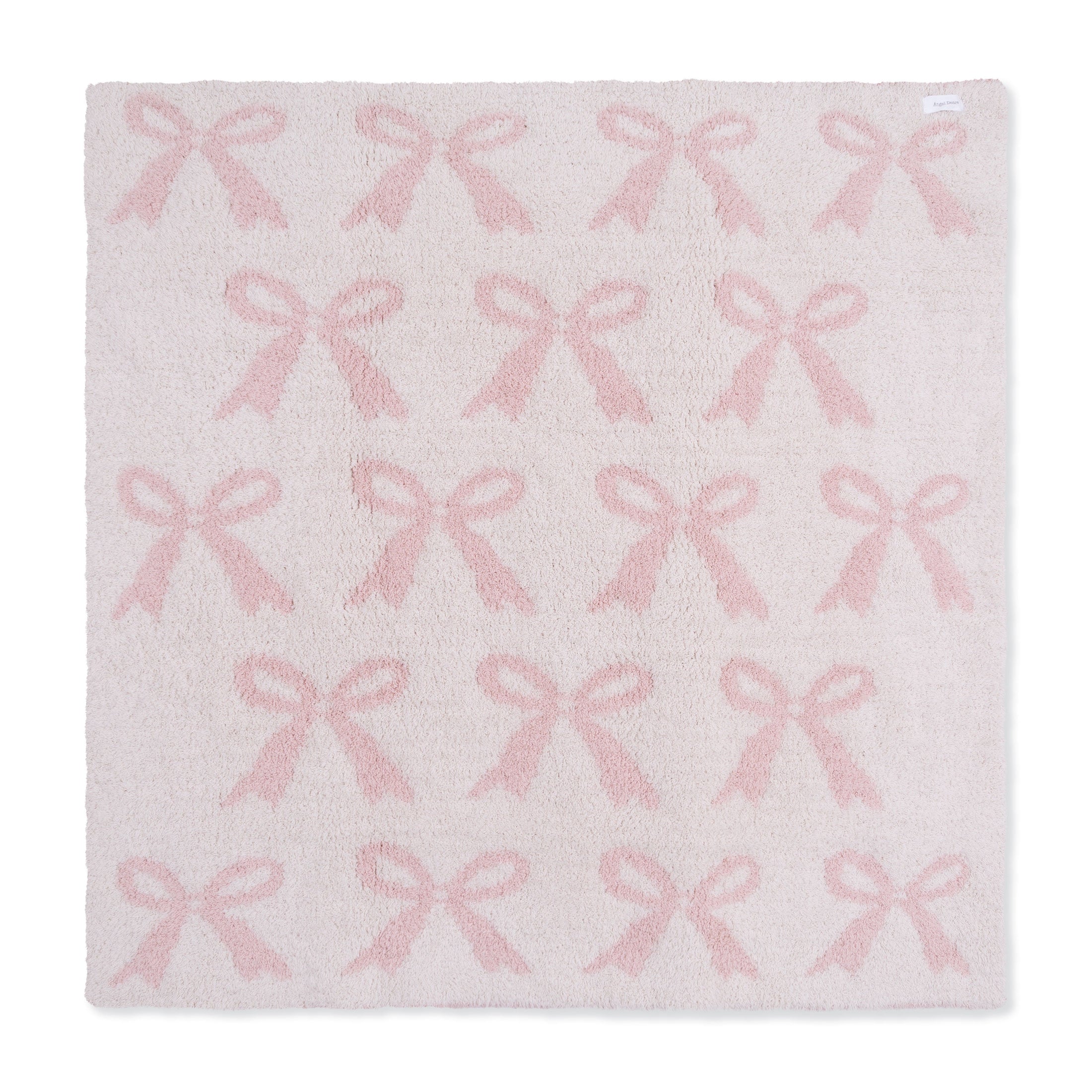 Chenille - Blush Bow Blanket
