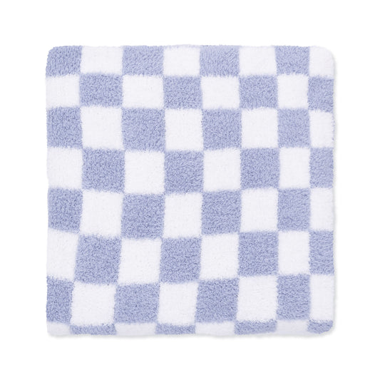 Chenille - Dusty Blue Checkerboard Blanket