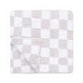 Load image into Gallery viewer, Chenille - Natural Checkerboard Blanket
