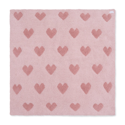 Blush and Rose Heart Blanket