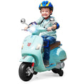 Load image into Gallery viewer, 12V Kids Electric Motorcycle Licensed VESPA with Music and Training Wheels
