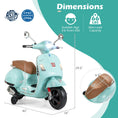 Load image into Gallery viewer, 12V Kids Electric Motorcycle Licensed VESPA with Music and Training Wheels
