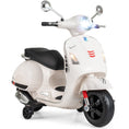 Load image into Gallery viewer, 12V Kids Electric Motorcycle Licensed VESPA with Music and Training Wheels
