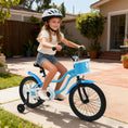 Load image into Gallery viewer, 12/14/16 Inch Kids Bike with Training Wheels and Basket Navy Color
