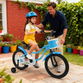 Load image into Gallery viewer, 12/14/16 Inch Kids Bike with Training Wheels and Basket Navy Color
