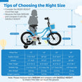 Load image into Gallery viewer, 12/14/16 Inch Kids Bike with Training Wheels and Basket Navy Color
