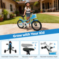 Load image into Gallery viewer, 12/14/16 Inch Kids Bike with Training Wheels and Basket Navy Color
