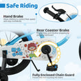Load image into Gallery viewer, 12/14/16 Inch Kids Bike with Training Wheels and Basket Navy Color
