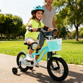 Load image into Gallery viewer, 12/14/16 Inch Kids Bike with Training Wheels and Basket Green Color
