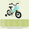 Load image into Gallery viewer, 12/14/16 Inch Kids Bike with Training Wheels and Basket Green Color
