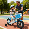 Load image into Gallery viewer, 12/14/16 Inch Kids Bike with Training Wheels and Basket Navy Color
