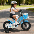 Load image into Gallery viewer, 12/14/16 Inch Kids Bike with Training Wheels and Basket Navy Color
