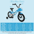 Load image into Gallery viewer, 12/14/16 Inch Kids Bike with Training Wheels and Basket Navy Color

