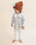 Load image into Gallery viewer, Cotton Shacket | Smiley Checkered Latte
