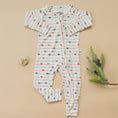 Load image into Gallery viewer, Tied with a Bow Christmas Bamboo Zippy Pajamas

