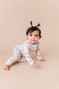 Load image into Gallery viewer, Bamboo One Piece Zip Pajama - Safari Friends
