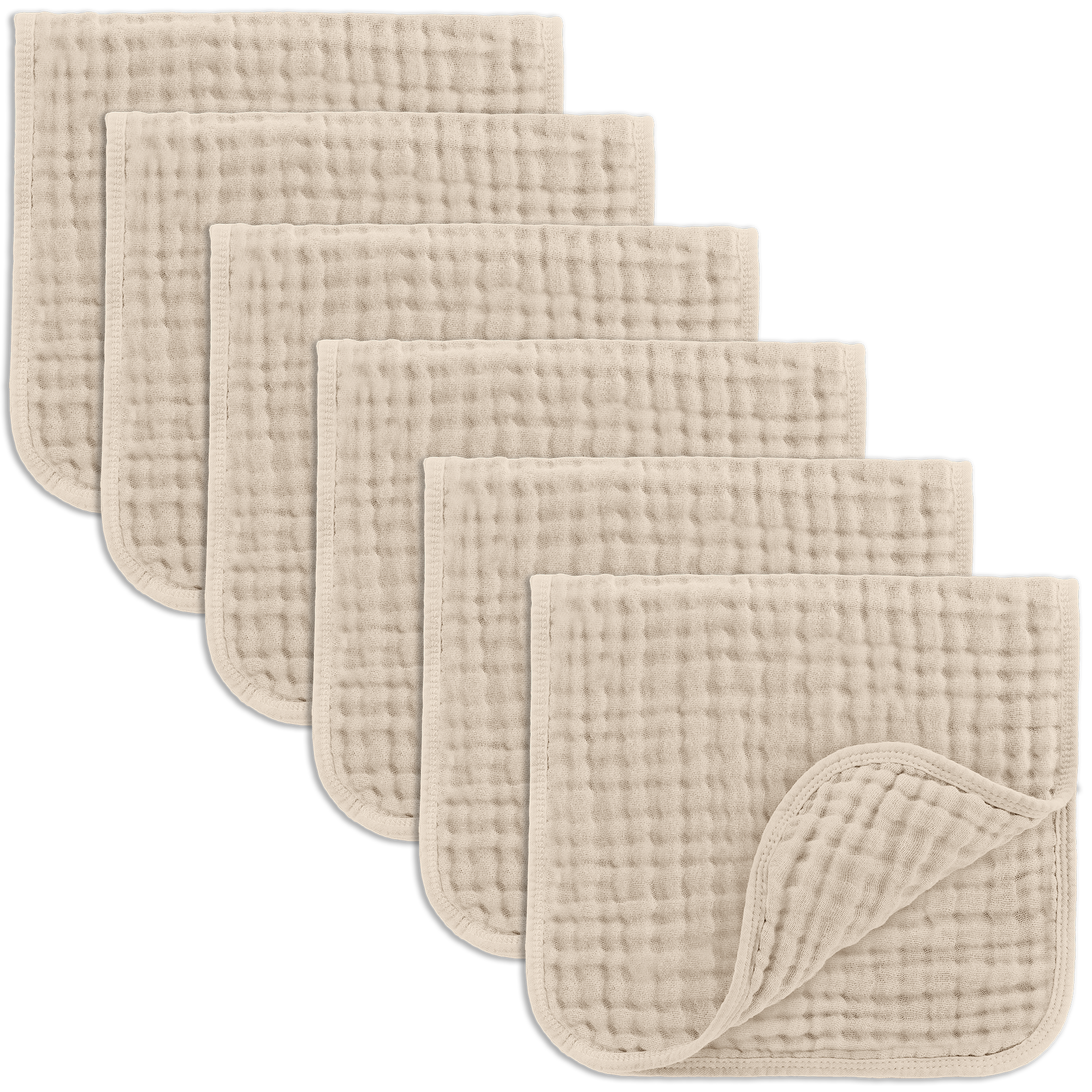 Muslin Burp Cloths in Sand